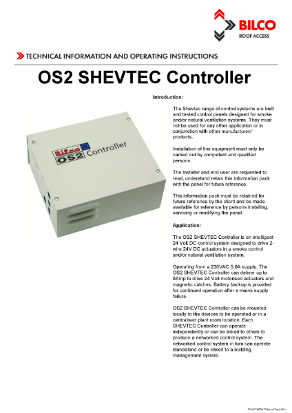 TECHNICAL INFO AND WIRING DETAIL: OS2