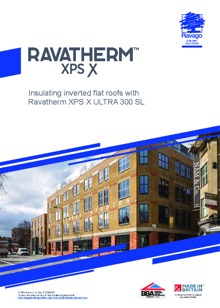 Insulating inverted flat roofs with  Ravatherm XPS X ULTRA