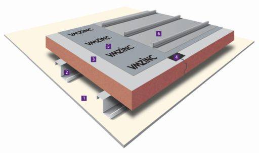 VMZINC Standing Seam Roofing - Standing Seam Roof On Metal Faced Panels (Warm, Non-vented)