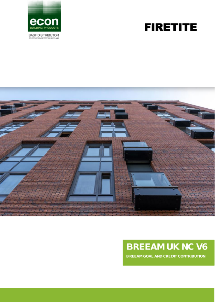 Firetite BREEAM Credit Contribution