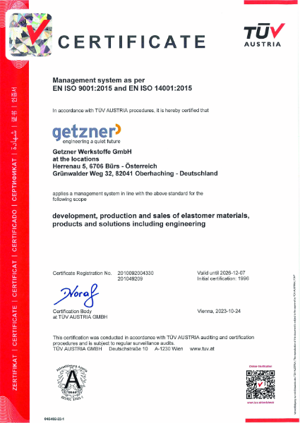 EN ISO 9001 and 14001