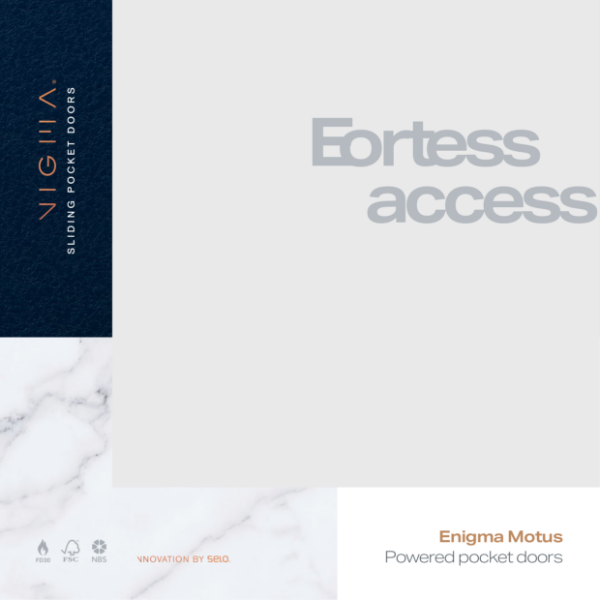 Power-assisted pocket doors with effortless activation and a smooth, silent operation - Enigma Motus Brochure