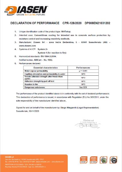 WATstop DoP - CE Mark