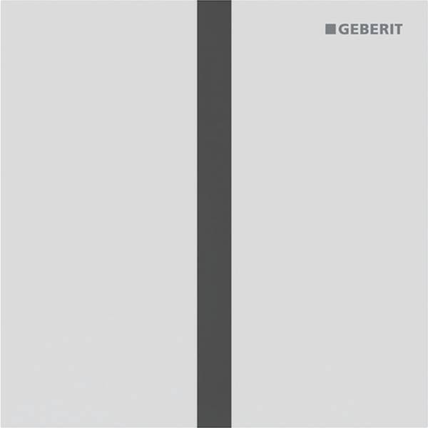 Geberit urinal flush control with electronic flush actuation, mains operation, Type 40 cover plate, square