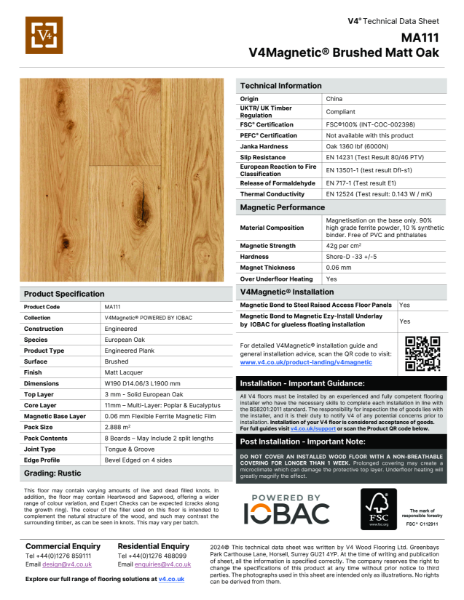 MA111 – Technical Data Sheet