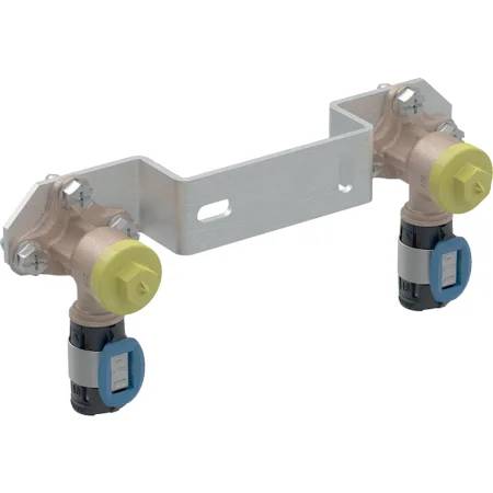 Geberit Flowfit Connection Bend 90°, Premounted, Double, Angled