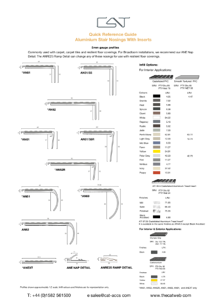 Alu Stair Nosings with Inserts 5mm