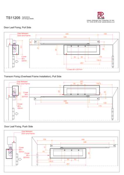 TS.11205 Dimensional Line Drawings