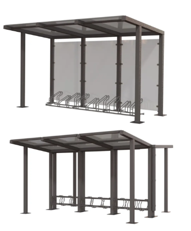 Amazon Cycle Shelter - Steel/ Glass  Cycle Shelter