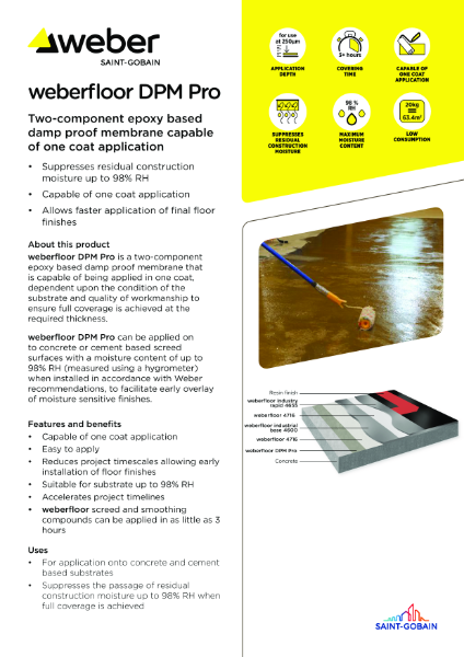 weberfloor DPM Pro - Technical datasheet