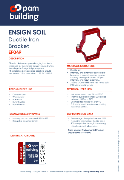 EF049 - Ductile Iron Bracket