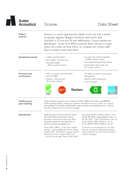 Groove Datasheet