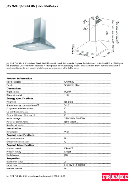 Product Sheet 320.0545.172