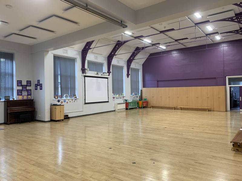 Reverberation solution for multi-purpose hall at Thackley Primary School, Bradford