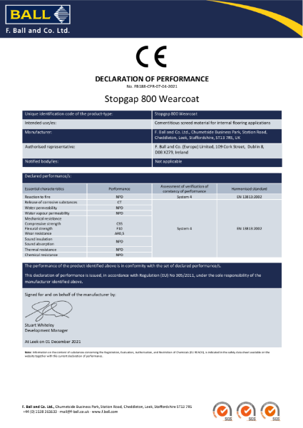 Stopgap 800 Wearcoat CE