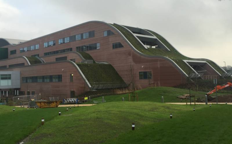 Green Roof, Extensive, Alder Hey Children's Hospital, Liverpool, UK