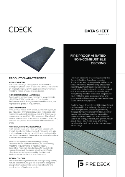 CDECK Data Sheet