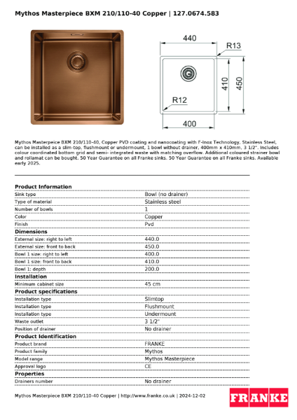 Product Sheet 127.0674.583