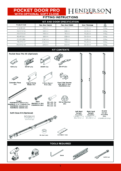 Pocket Door Pro Fitting Instructions