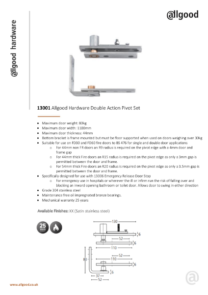 13001-Datasheet Iss03 | Allgood Ltd | NBS Source