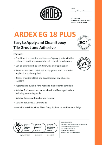 Technical Datasheet EG 18 Plus