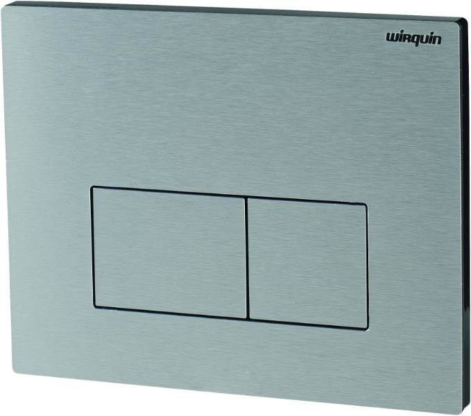 BRUSHED ALUMINIUM DESIGN CONTROL PLATE - WC Flush Plate