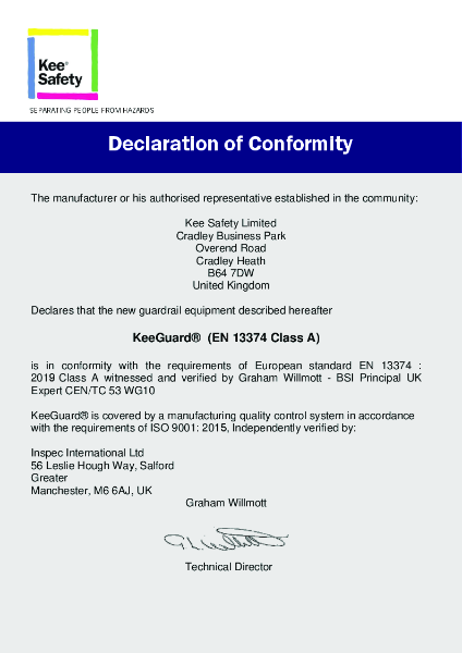 Certificate of Conformity
