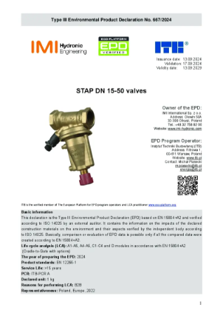 667/2024 STAP DN 15-50 valves.pdf | IMI International Sp. z o.o. | NBS ...