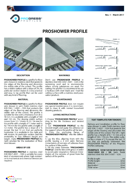 PROSHOWER PROFILE