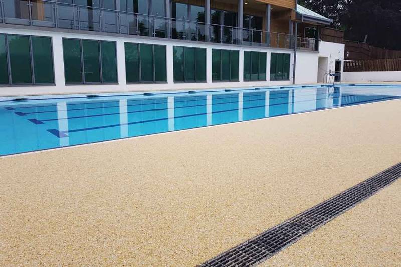 ADDABOUND RESIN BOUND PAVING FOR DAVID LLOYD POOL SWIMMING POOL