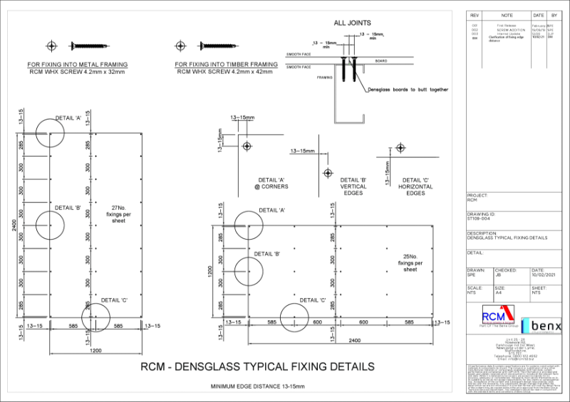 Board Fixing Guide - Densglass