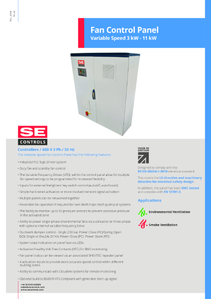 SEC_4258_Variable_Speed_Fan_Control_Panel_3-11kW_Datasheet