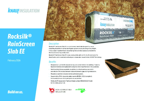 Rocksilk® RainScreen Slab EE – Product Datasheet