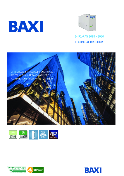 Baxi BHP2-P 2018-2060 Multifunction Unit Technical Brochure CLB 183 v 05.24