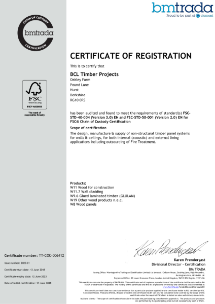 FSC Chain - of - Custody Certification (TT-COC-006412)