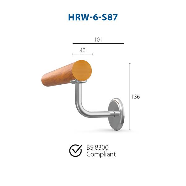 CS Acrovyn® HRW-6 Timber Handrails