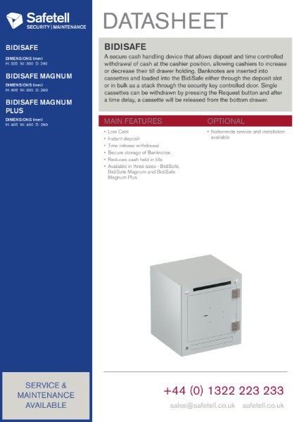 BidiSafe - Cash Recycling Unit