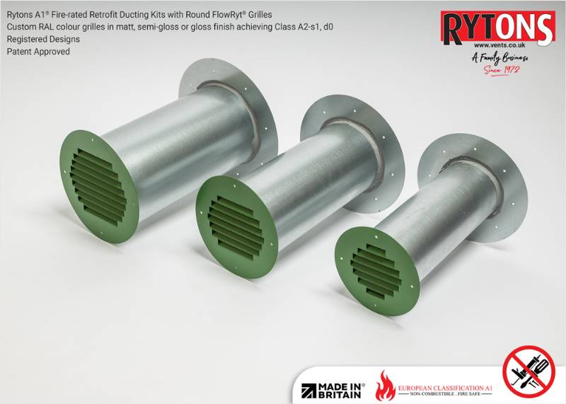 Rytons A1® Fire-rated Retrofit Round Ducting Kits