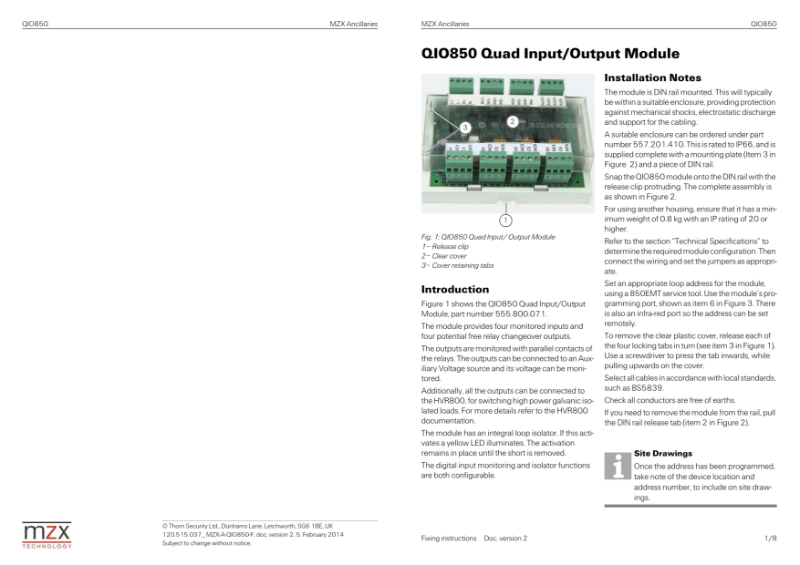 557.201.410 IP66 Housing for Quad IO Modules