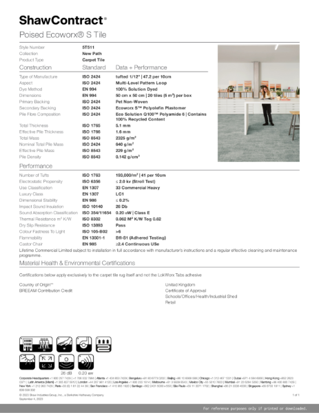 Poised Ecoworx® S Tile - 5T511