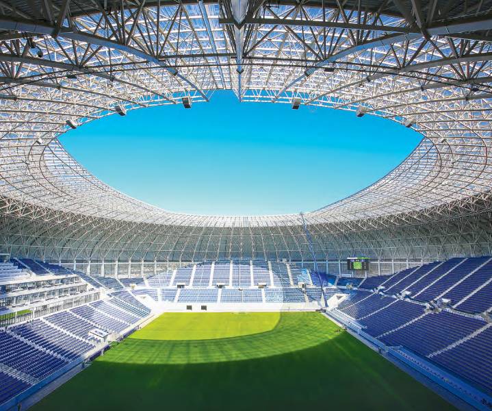 SUNTUF® Stadia Solid Profiled Polycarbonate System - Stadium Glazing