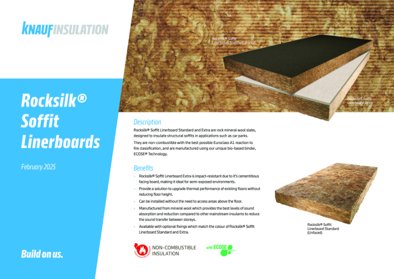 Knauf Insulation Rocksilk® Soffit Linerboard - Product Datasheet