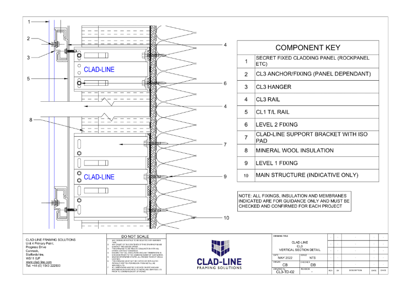CL3 - Vertical Section Technical Drawing