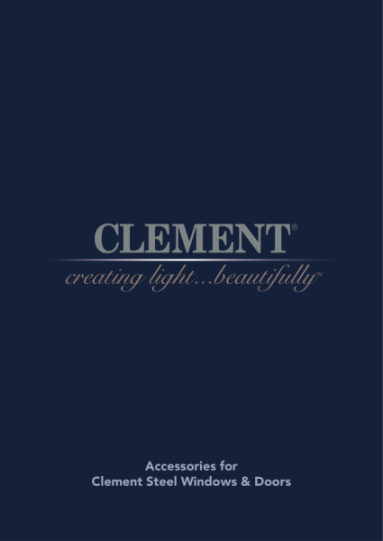 Clement accessories for steel windows and doors