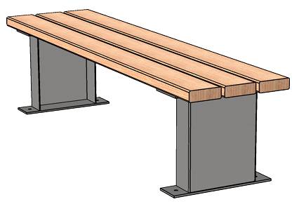 Ashford Bench 45 - Street Furniture