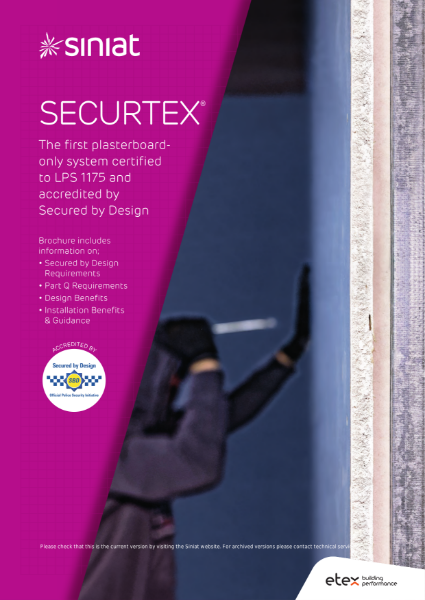 Siniat SECURTEX® Brochure: Attack Resistant Plasterboard