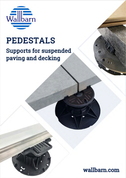 Pedestals Overview Brochure - fixed height and adjustable for paving, decking and rail system substructure
