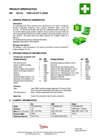 Product specification REF 390103