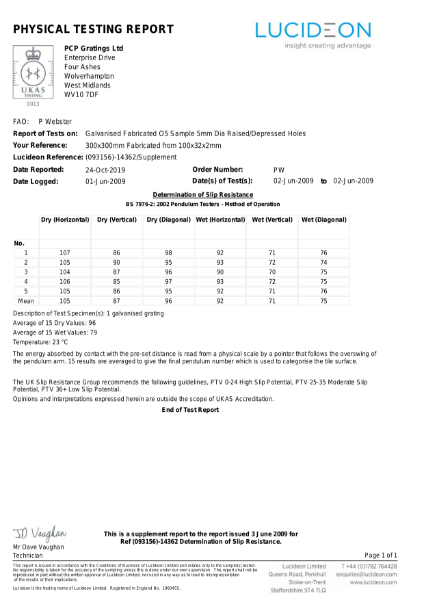 Type O5 slip test - PTV