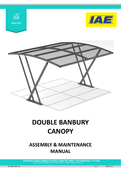 IAE Banbury XL Canopy - Assembly and Maintenance Manual